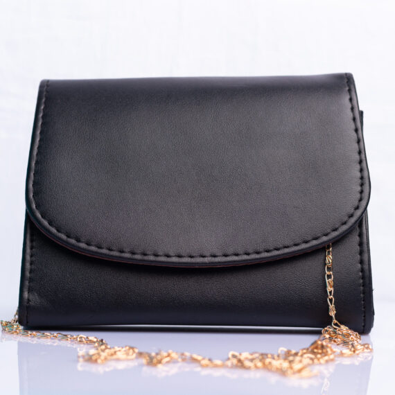 Faux Suede Black Purse